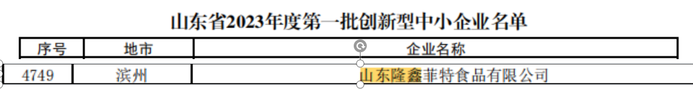 子公司菲特公司荣获“市级创新性中小企业”称号